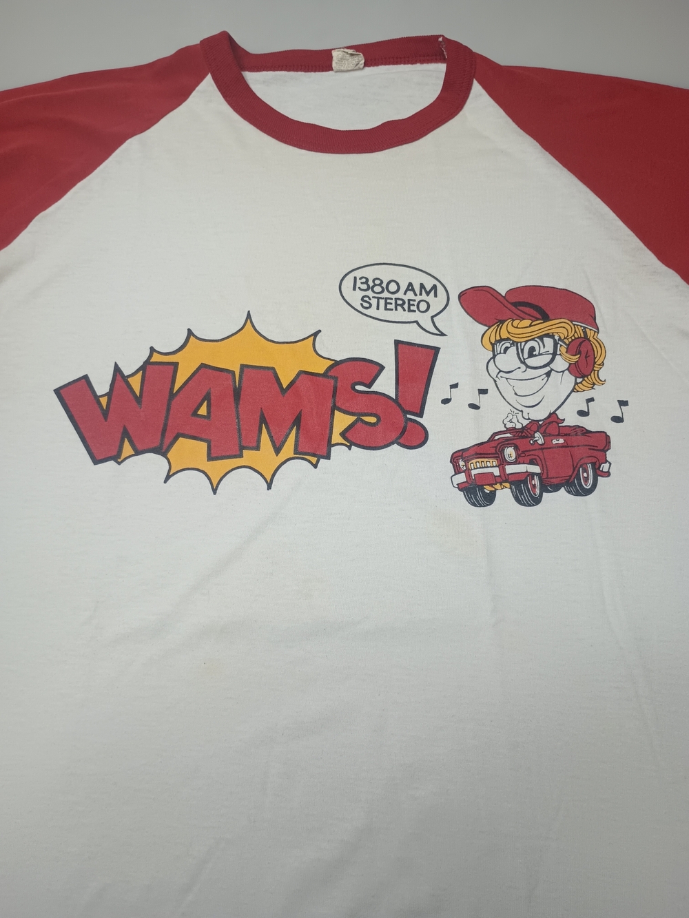 Vintage Screen Stars WAMS 1380 AM Radio Station Raglan Wilmington, DE Size L